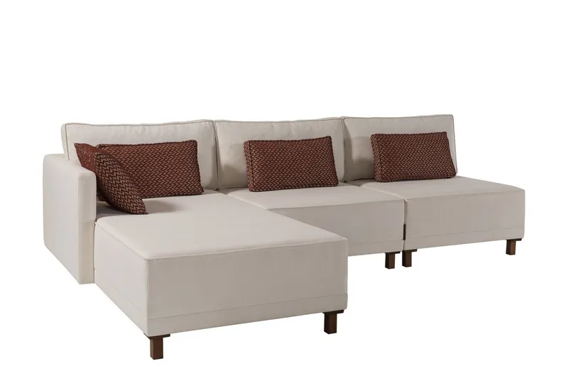 Matris 4-sits Bäddsoffa med Divan, Beige
