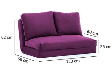 Maydena Bäddsoffa 2-sits 120x185 - Lila - Möbler - Soffa - Bäddsoffa