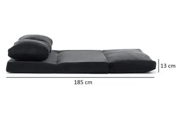 Maydena Bäddsoffa 2-sits 120x185 - Svart - Möbler - Soffa - Bäddsoffa
