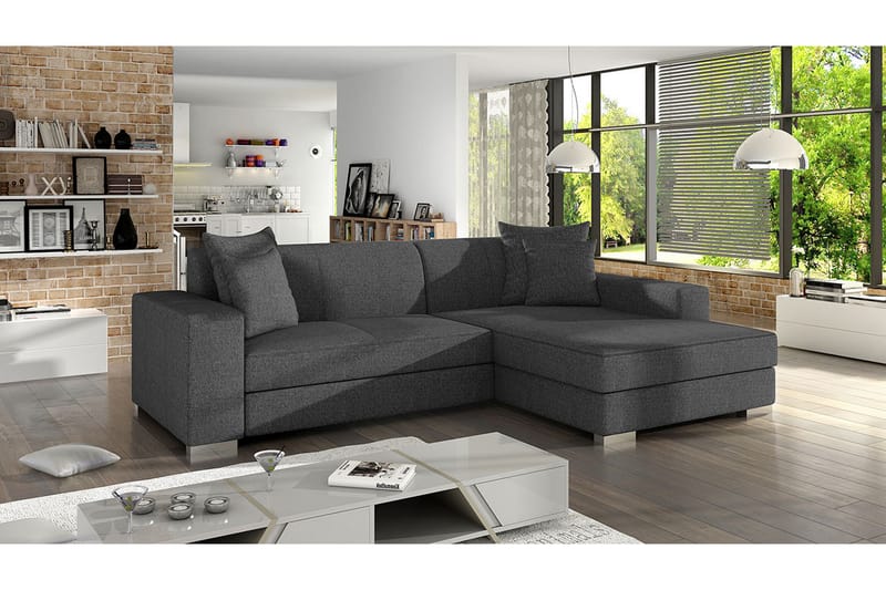 Mexico Divanbäddsoffa 262x178x75 cm - Grå - Möbler - Soffa - Bäddsoffa