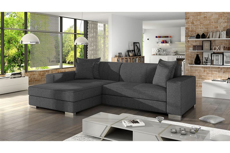 Mexico Divanbäddsoffa 262x178x75 cm - Grå - Möbler - Soffa - Bäddsoffa