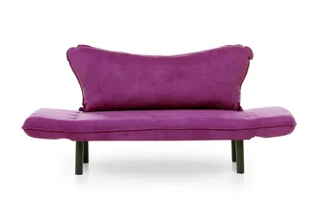 Mezonzo 2-sits Längsbäddad Fällbar Bäddsoffa 65x180 cm i Sammet - Lila - Möbler - Soffa - Bäddsoffa