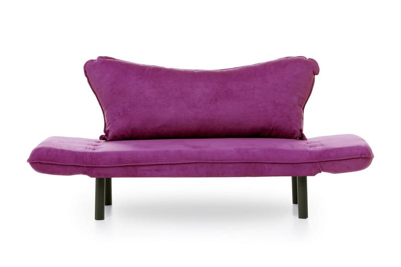 Mezonzo 2-sits Längsbäddad Fällbar Bäddsoffa 65x180 cm i Sammet - Lila - Möbler - Soffa - Bäddsoffa