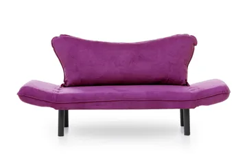 Mezonzo 2-sits Längsbäddad Fällbar Bäddsoffa 65x180 cm i Sammet - Lila - Möbler - Soffa - Bäddsoffa