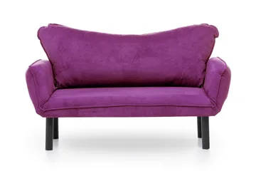 Mezonzo 2-sits Längsbäddad Fällbar Bäddsoffa 65x180 cm i Sammet - Lila - Möbler - Soffa - Bäddsoffa