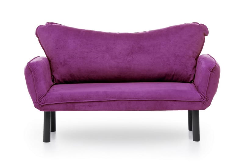 Mezonzo 2-sits Längsbäddad Fällbar Bäddsoffa 65x180 cm i Sammet - Lila - Möbler - Soffa - Bäddsoffa