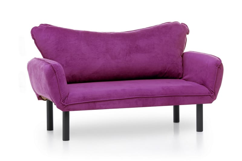 Mezonzo 2-sits Längsbäddad Fällbar Bäddsoffa 65x180 cm i Sammet - Lila - Möbler - Soffa - Bäddsoffa