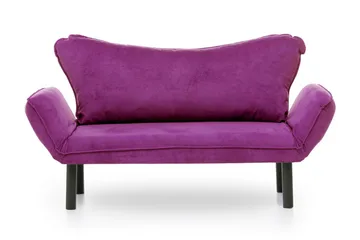 Mezonzo 2-sits Längsbäddad Fällbar Bäddsoffa 65x180 cm i Sammet - Lila - Möbler - Soffa - Bäddsoffa