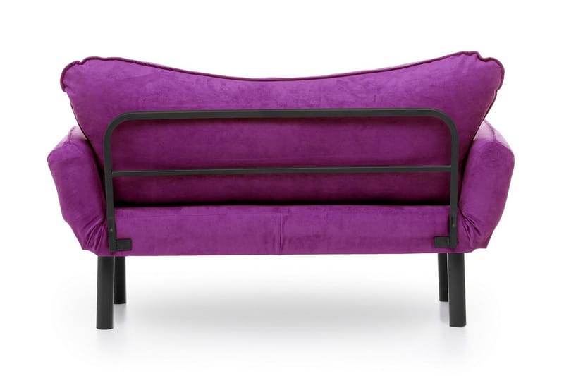 Mezonzo 2-sits Längsbäddad Fällbar Bäddsoffa 65x180 cm i Sammet - Lila - Möbler - Soffa - Bäddsoffa
