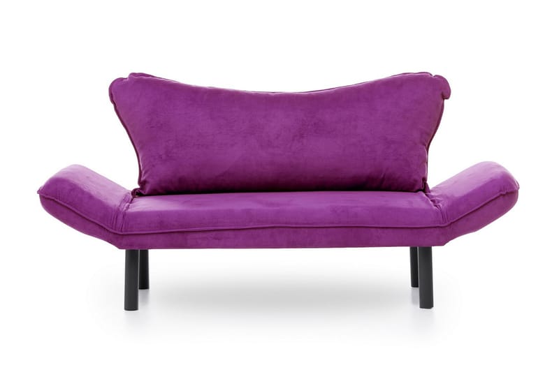 Mezonzo 2-sits Längsbäddad Fällbar Bäddsoffa 65x180 cm i Sammet - Lila - Möbler - Soffa - Bäddsoffa