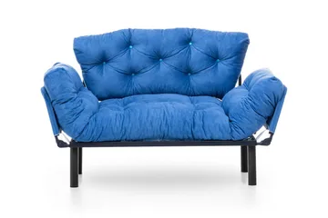 Mezonzo 2-sits Rektangulär Längsbäddad Fällbar Bäddsoffa 70x190 cm i Tyg - Blå - Möbler - Soffa - Bäddsoffa
