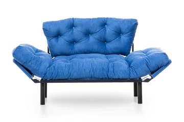 Mezonzo 2-sits Rektangulär Längsbäddad Fällbar Bäddsoffa 70x190 cm i Tyg - Blå - Möbler - Soffa - Bäddsoffa