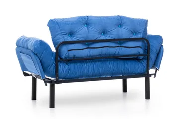Mezonzo 2-sits Rektangulär Längsbäddad Fällbar Bäddsoffa 70x190 cm i Tyg - Blå - Möbler - Soffa - Bäddsoffa