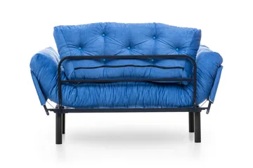 Mezonzo 2-sits Rektangulär Längsbäddad Fällbar Bäddsoffa 70x190 cm i Tyg - Blå - Möbler - Soffa - Bäddsoffa