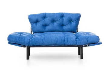 Mezonzo 2-sits Rektangulär Längsbäddad Fällbar Bäddsoffa 70x190 cm i Tyg - Blå - Möbler - Soffa - Bäddsoffa