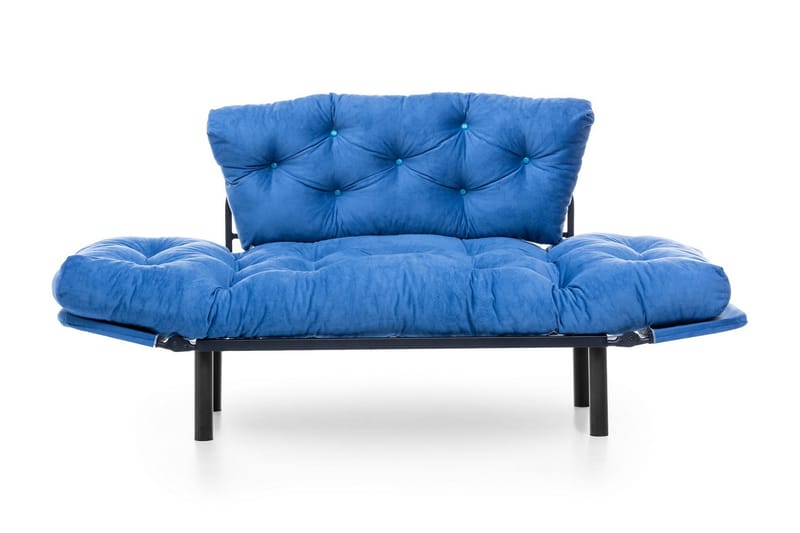 Mezonzo 2-sits Rektangulär Längsbäddad Fällbar Bäddsoffa 70x190 cm i Tyg - Blå - Möbler - Soffa - Bäddsoffa