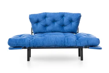 Mezonzo 2-sits Rektangulär Längsbäddad Fällbar Bäddsoffa 70x190 cm i Tyg - Blå - Möbler - Soffa - Bäddsoffa