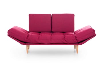 Mezonzo 3-sits Fällbar Längsbäddad Bäddsoffa 70x200 cm i Tyg - Röd - Möbler - Soffa - Bäddsoffa