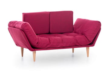 Mezonzo 3-sits Fällbar Längsbäddad Bäddsoffa 70x200 cm i Tyg - Röd - Möbler - Soffa - Bäddsoffa