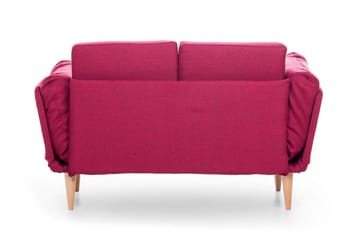 Mezonzo 3-sits Fällbar Längsbäddad Bäddsoffa 70x200 cm i Tyg - Röd - Möbler - Soffa - Bäddsoffa