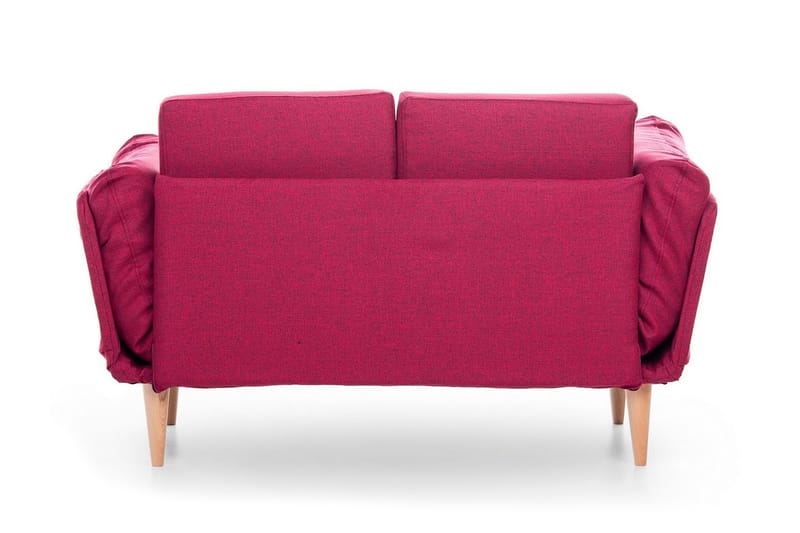 Mezonzo 3-sits Fällbar Längsbäddad Bäddsoffa 70x200 cm i Tyg - Röd - Möbler - Soffa - Bäddsoffa