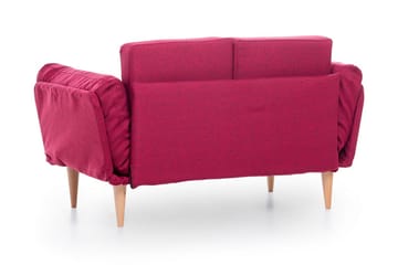 Mezonzo 3-sits Fällbar Längsbäddad Bäddsoffa 70x200 cm i Tyg - Röd - Möbler - Soffa - Bäddsoffa