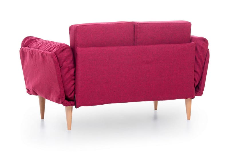 Mezonzo 3-sits Fällbar Längsbäddad Bäddsoffa 70x200 cm i Tyg - Röd - Möbler - Soffa - Bäddsoffa