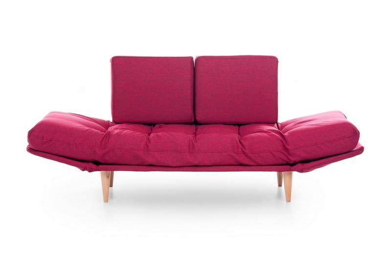 Mezonzo 3-sits Fällbar Längsbäddad Bäddsoffa 70x200 cm i Tyg - Röd - Möbler - Soffa - Bäddsoffa