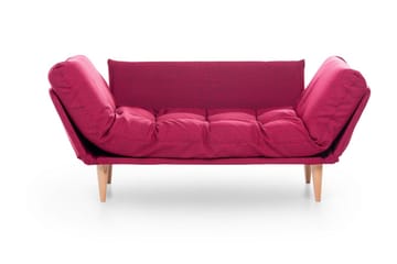 Mezonzo 3-sits Fällbar Längsbäddad Bäddsoffa 70x200 cm i Tyg - Röd - Möbler - Soffa - Bäddsoffa