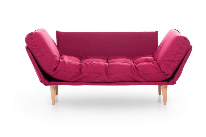 Mezonzo 3-sits Fällbar Längsbäddad Bäddsoffa 70x200 cm i Tyg - Röd - Möbler - Soffa - Bäddsoffa