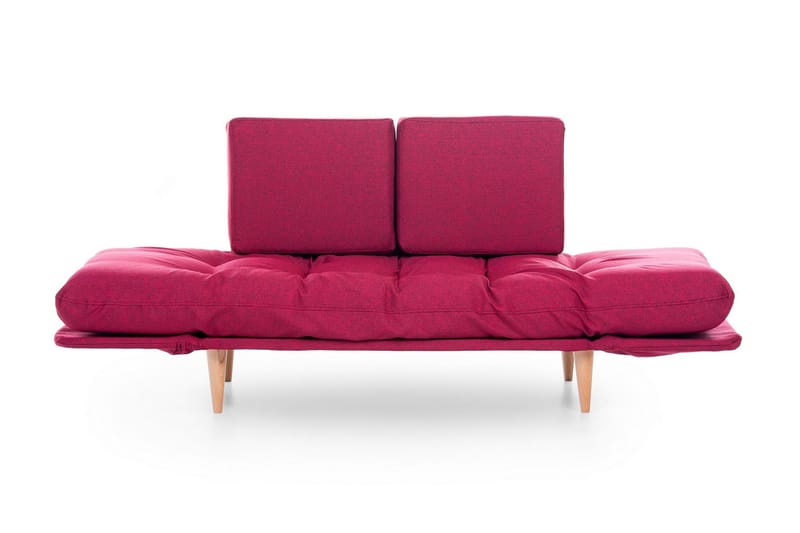Mezonzo 3-sits Fällbar Längsbäddad Bäddsoffa 70x200 cm i Tyg - Röd - Möbler - Soffa - Bäddsoffa