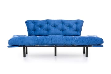 Mezonzo 3-sits Längsbäddad Bäddsoffa Fällbar 70x225 cm i Tyg - Blå - Möbler - Soffa - Bäddsoffa