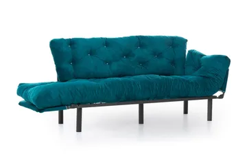 Mezonzo 3-sits Längsbäddad Bäddsoffa Fällbar 70x225 cm i Tyg - Grön - Möbler - Soffa - Bäddsoffa