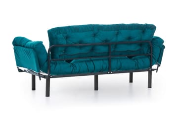 Mezonzo 3-sits Längsbäddad Bäddsoffa Fällbar 70x225 cm i Tyg - Grön - Möbler - Soffa - Bäddsoffa