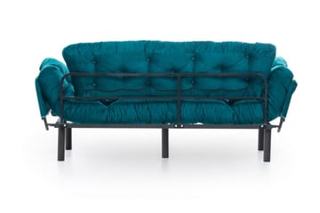 Mezonzo 3-sits Längsbäddad Bäddsoffa Fällbar 70x225 cm i Tyg - Grön - Möbler - Soffa - Bäddsoffa