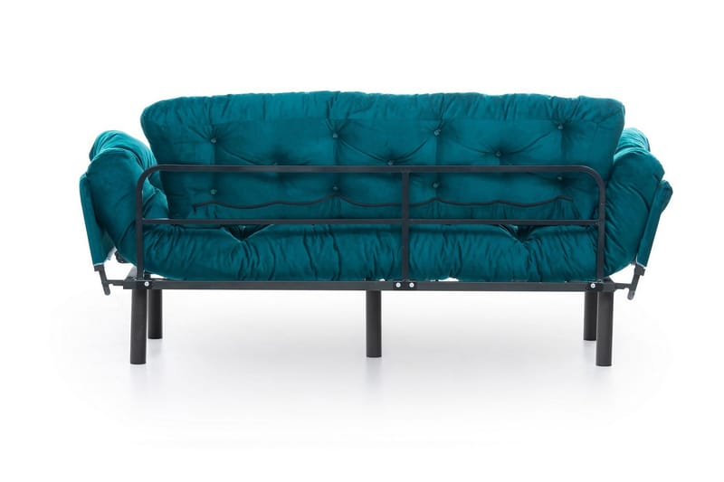 Mezonzo 3-sits Längsbäddad Bäddsoffa Fällbar 70x225 cm i Tyg - Grön - Möbler - Soffa - Bäddsoffa
