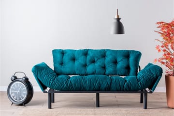 Mezonzo 3-sits Längsbäddad Bäddsoffa Fällbar 70x225 cm i Tyg - Grön - Möbler - Soffa - Bäddsoffa