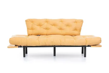 Mezonzo 3-sits Längsbäddad Bäddsoffa Fällbar 70x225 cm i Tyg - Gul - Möbler - Soffa - Bäddsoffa