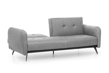 Mezonzo 3-sits Rektangulär Längsbäddad Bäddsoffa 125x190 cm i Tyg - Grå - Möbler - Soffa - Bäddsoffa