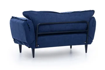 Mezonzo 3-sits Rektangulär Längsbäddad Bäddsoffa 50x190 cm i Tyg - Blå - Möbler - Soffa - Bäddsoffa