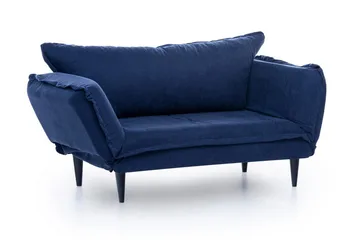 Mezonzo 3-sits Rektangulär Längsbäddad Bäddsoffa 50x190 cm i Tyg - Blå - Möbler - Soffa - Bäddsoffa