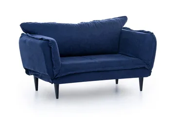 Mezonzo 3-sits Rektangulär Längsbäddad Bäddsoffa 50x190 cm i Tyg - Blå - Möbler - Soffa - Bäddsoffa