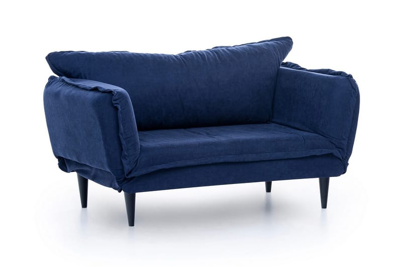 Mezonzo 3-sits Rektangulär Längsbäddad Bäddsoffa 50x190 cm i Tyg - Blå - Möbler - Soffa - Bäddsoffa