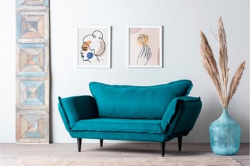 Mezonzo 3-sits Rektangulär Längsbäddad Bäddsoffa 50x190 cm i Tyg - Grön - Möbler - Soffa - Bäddsoffa