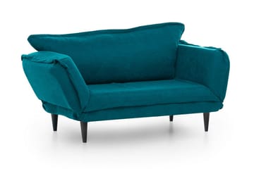 Mezonzo 3-sits Rektangulär Längsbäddad Bäddsoffa 50x190 cm i Tyg - Grön - Möbler - Soffa - Bäddsoffa
