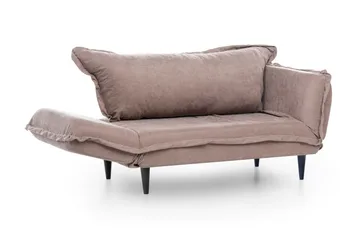 Mezonzo 3-sits Rektangulär Längsbäddad Bäddsoffa 50x190 cm i Tyg - Taupe - Möbler - Soffa - Bäddsoffa
