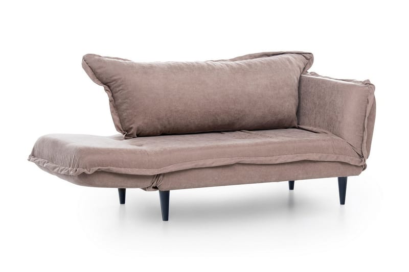 Mezonzo 3-sits Rektangulär Längsbäddad Bäddsoffa 50x190 cm i Tyg - Taupe - Möbler - Soffa - Bäddsoffa
