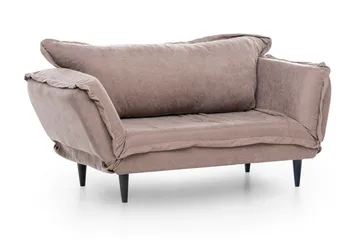 Mezonzo 3-sits Rektangulär Längsbäddad Bäddsoffa 50x190 cm i Tyg - Taupe - Möbler - Soffa - Bäddsoffa