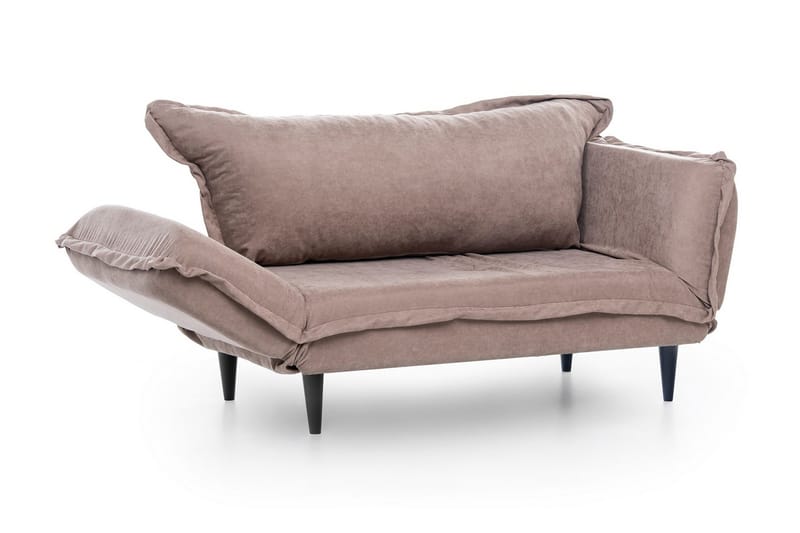Mezonzo 3-sits Rektangulär Längsbäddad Bäddsoffa 50x190 cm i Tyg - Taupe - Möbler - Soffa - Bäddsoffa