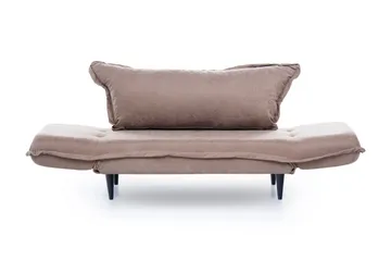 Mezonzo 3-sits Rektangulär Längsbäddad Bäddsoffa 50x190 cm i Tyg - Taupe - Möbler - Soffa - Bäddsoffa